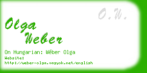 olga weber business card